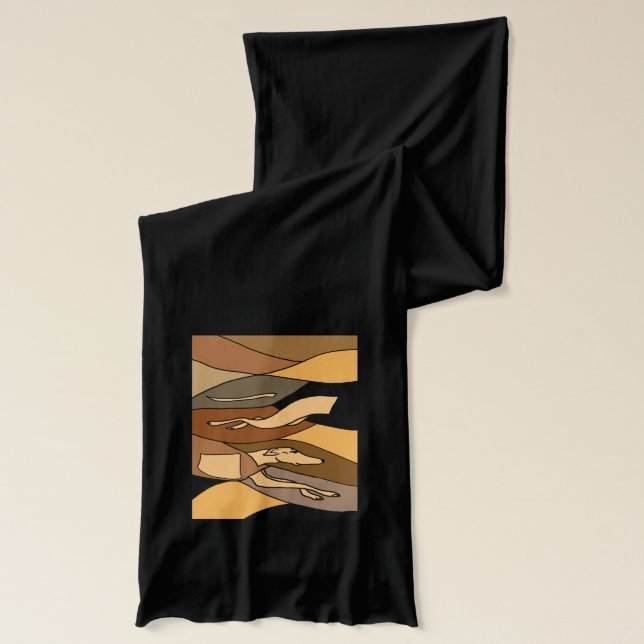 Artistic Greyhound Racing Abstract Scarf (Left)