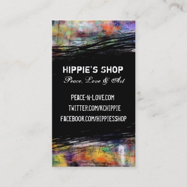 Artistic Grunge Business Card (Front)