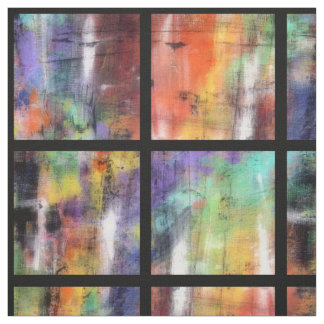 Artistic Grunge Mosaic Fabric
