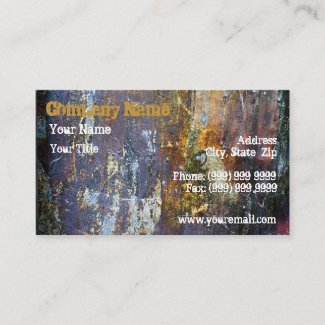 Artistic Grungy Wall Business Card (Front)