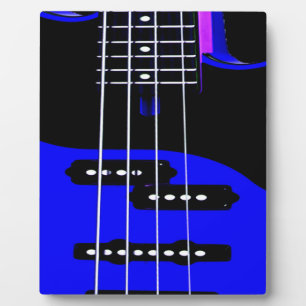 Artistic Guitar Blue and Black Plaque