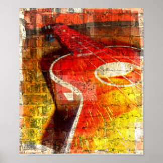 Artistic Guitar Poster