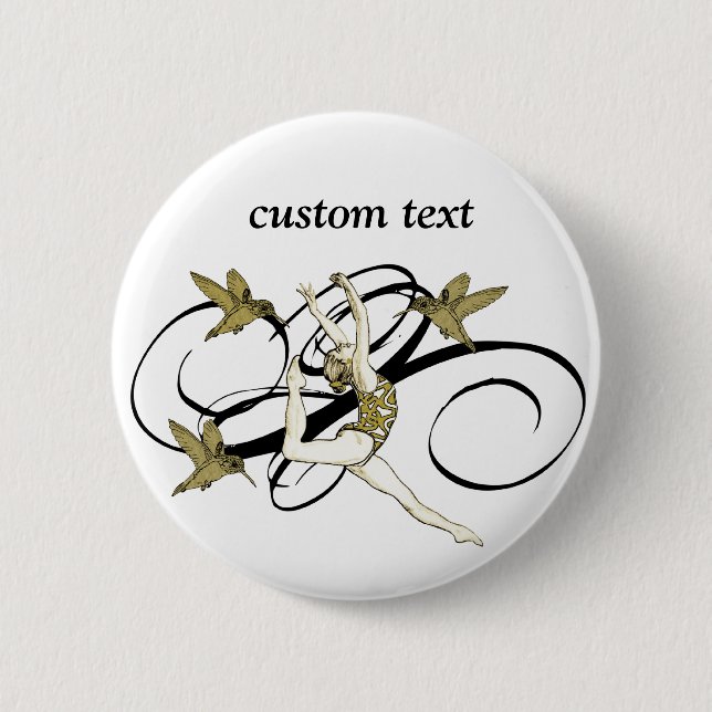 Artistic gym 2 pinback button (Front)