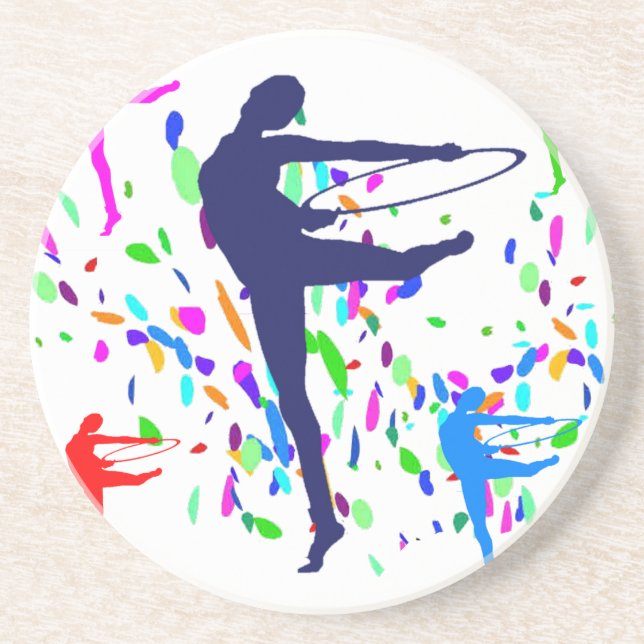 ARTISTIC GYMNASTIC SANDSTONE COASTER (Front)