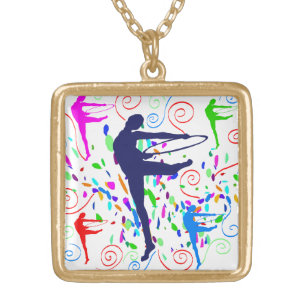 Artistic Gymnastics Gold Plated Necklace