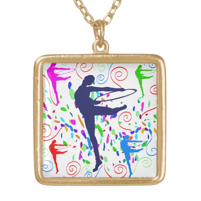 Artistic Gymnastics        Gold Plated Necklace (Front)
