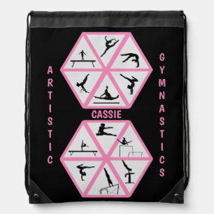 Artistic Gymnastics Hexagon Drawstring Bag