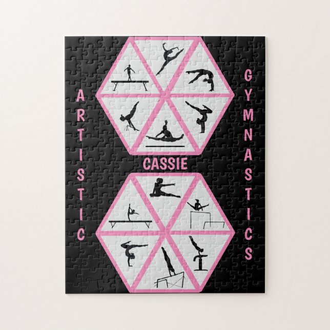 Artistic Gymnastics Hexagon Jigsaw Puzzle (Vertical)