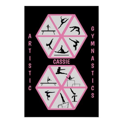 Artistic Gymnastics Hexagon     Poster