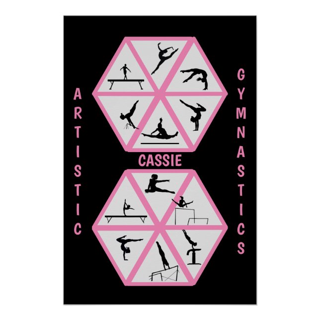 Artistic Gymnastics Hexagon     Poster (Front)