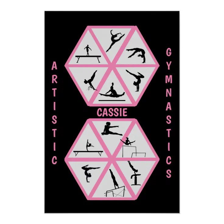 Artistic Gymnastics Hexagon Poster Zazzle