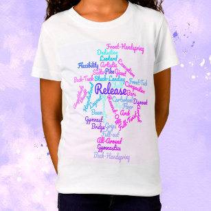 Artistic Gymnastics Word Cloud T-Shirt