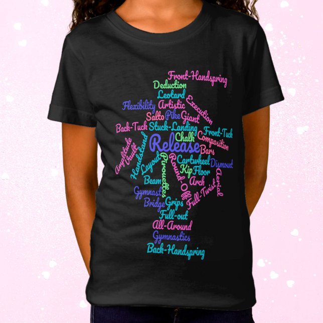 Artistic Gymnastics Word Cloud T-Shirt (Creator Uploaded)