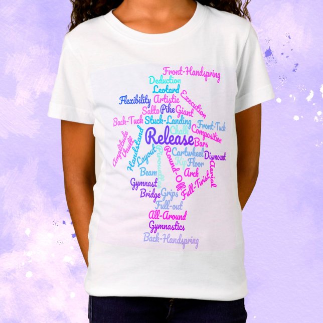 Artistic Gymnastics Word Cloud T-Shirt (Creator Uploaded)
