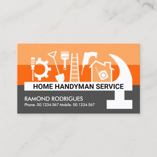 Artistic Hammer Handyman Repair Tools Business Card