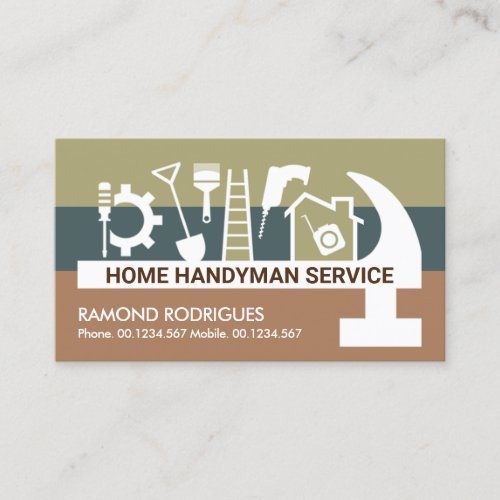 Artistic Hammer Handyman Tools Business Card