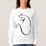 Artistic Hand Drawn Cat Women’s Classic Sweater at Zazzle