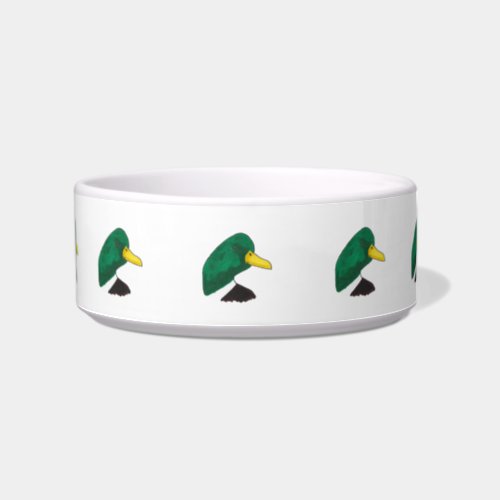 Artistic Hand_drawn Mallard Duck Bowl