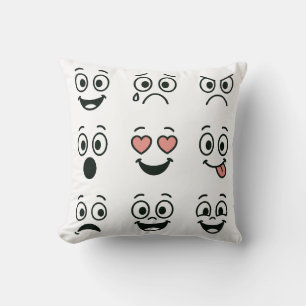 Artistic Hand Emojy face Throw Pillow
