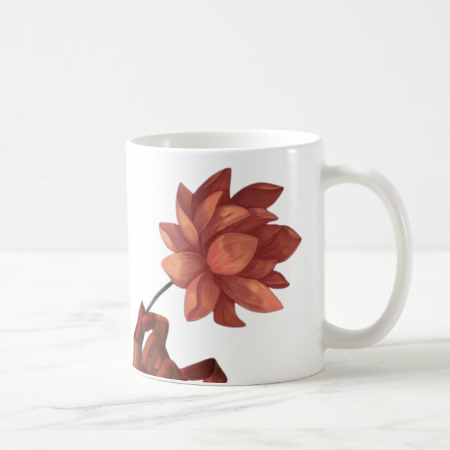 Artistic Hand Holding Flower Coffee Mug (Right)