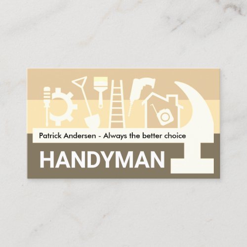 Artistic Handyman Tools Home Renovation Business Card