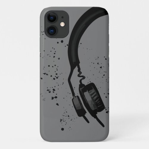 Artistic Headphone Graphic hip hop Music and Beat iPhone 11 Case