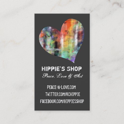 Artistic Heart Custom Business Cards