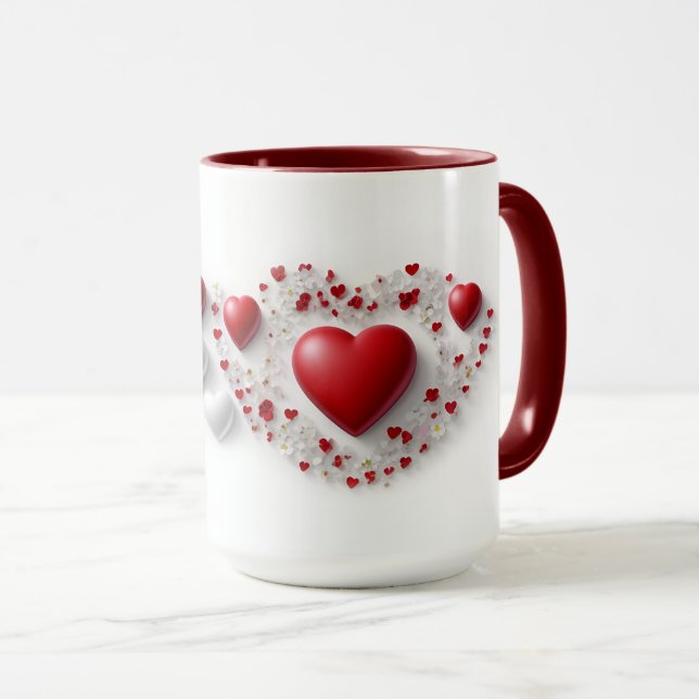Artistic Hearts Mug (Front Right)