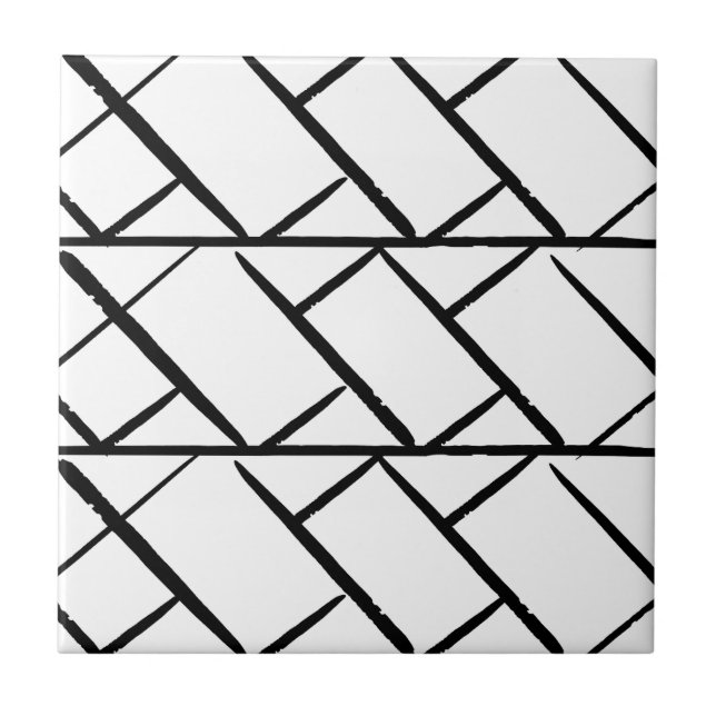 Artistic Herringbone Style Backsplash Ceramic Tile (Front)