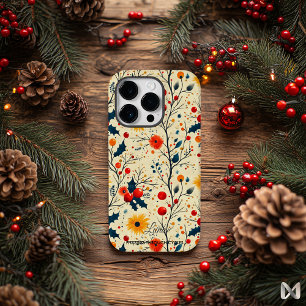 Artistic Holiday Minimalist Festive Floral Design Case-Mate iPhone 14 Pro Case