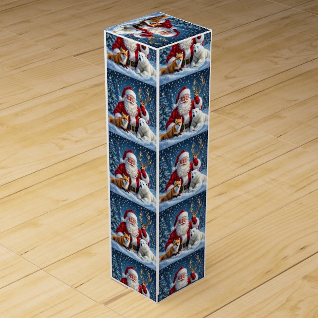 Artistic Holiday Treasure Wine Gift Box (Front)