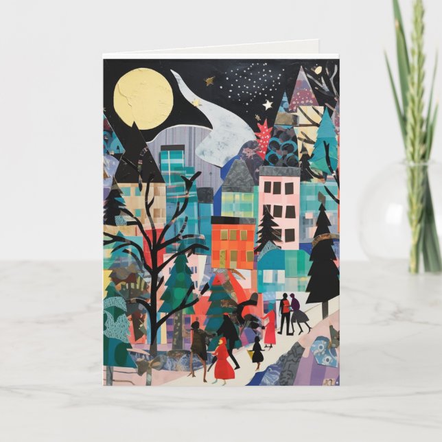Artistic Holiday Winter Scenes Card (Front)