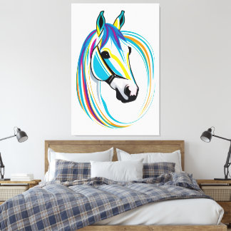 Artistic horse face canvas print