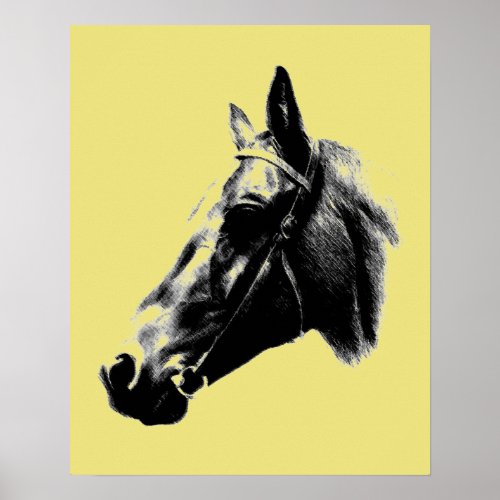 Artistic Horse Head Poster