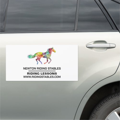 Artistic Horse Riding Instructor Academy Car Magnet