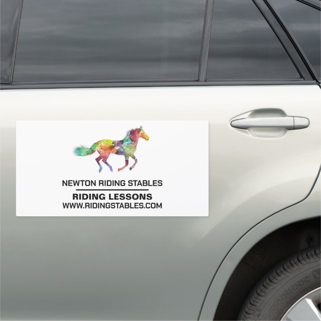 Artistic Horse, Riding Instructor, Academy Car Magnet (In Situ)