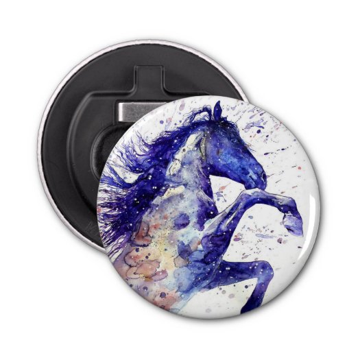 Artistic Horse Watercolor Splatters Painting