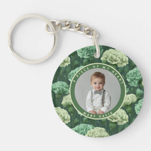 Artistic Housewarming Gifts Custom Carnation Keychain