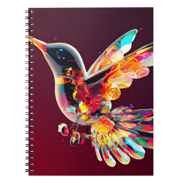 Artistic hummingbird  notebook (Front)