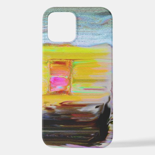 Artistic Hut In The Dark Winter Night Painting iPhone 12 Pro Case