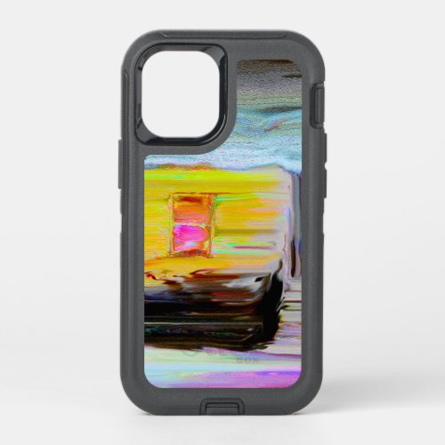 Artistic Hut In The Dark Winter Night Painting OtterBox Defender iPhone 12 Mini Case