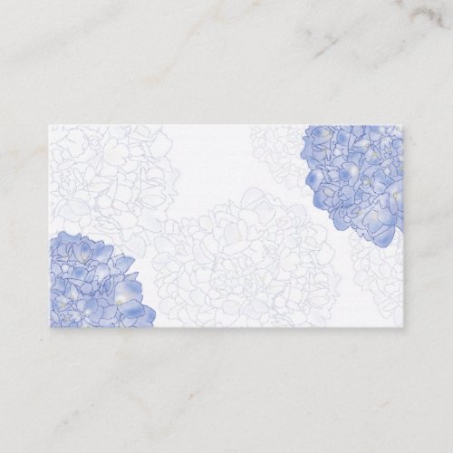 Artistic Hydrangea Place Cards, Medium Business Card Template