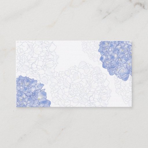 Customizable Artistic Hydrangea Place Cards, Medium Business Card Template