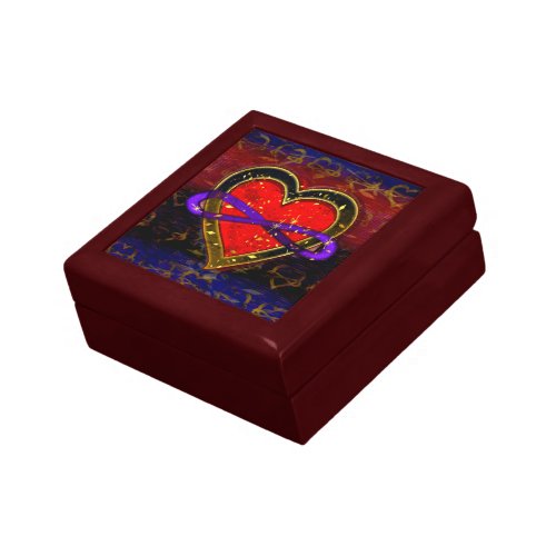 Artistic Infinity Heart Polyamory Flag Symbol Gift Box