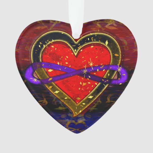 Artistic Infinity Heart Polyamory Flag Symbol  Ornament
