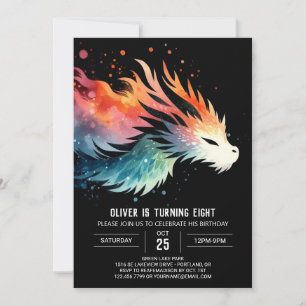 Artistic Intense Dragon Birthday Invitation