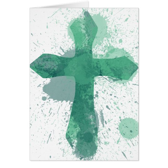 Artistic Jesus Cross for Easter Sunday Card