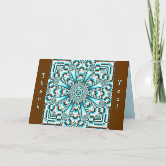 Artistic Kaleidoscope Patterns & Custom Text card (Front)