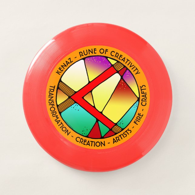 Artistic Kenaz Rune Frisbee - CREATIVE! (Front)
