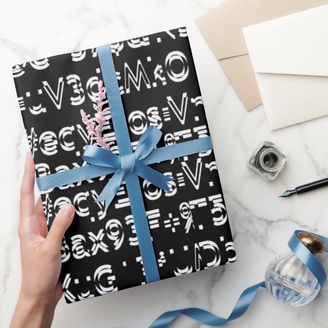 Artistic keyboard character pattern wrapping paper (Gifting)